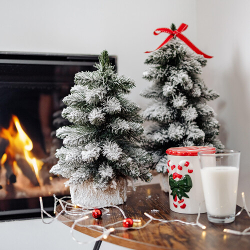 Creative Home Künstlicher Weihnachtsbaum mit Schnee | Tannenbaum 30 cm 1