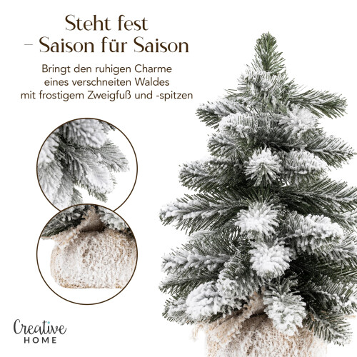 Creative Home Künstlicher Weihnachtsbaum mit Schnee | Tannenbaum 30 cm 2