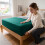 (2X Small Double - Emerald) Fitted Sheets 25cm Pack of 2 Small Double Deep Pocket Soft Microfibre Bed Sheets 2