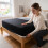 (2X Small Double - Black) Fitted Sheets 25cm Pack of 2 Small Double Deep Pocket Soft Microfibre Bed Sheets 2