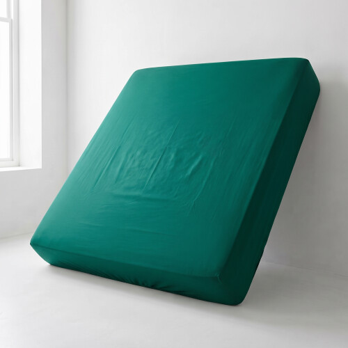 (2X Small Double - Emerald) Fitted Sheets 25cm Pack of 2 Small Double Deep Pocket Soft Microfibre Bed Sheets 2