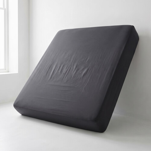 (2X Small Double - Charcoal) Fitted Sheets 25cm Pack of 2 Small Double Deep Pocket Soft Microfibre Bed Sheets 2