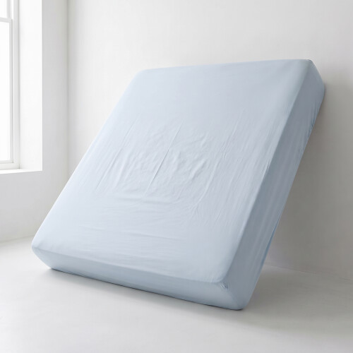 (2X Small Double - Light Blue) Fitted Sheets 25cm Pack of 2 Small Double Deep Pocket Soft Microfibre Bed Sheets 2