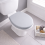 Spot On Dealz 18'' Wooden Toilet Seat Grey 1
