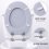 Spot On Dealz 18'' MDF Embossed Skandi Chevron Toilet Seat Grey 6