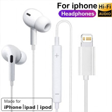 Wired Lightning Earphones with Mic Compatible with iPhone SE 6 7 8 X 11 12 13 14