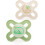 MAM MAM Glow-in-the-Dark Dummies, 0-2M, 2 Pack, Green/Linen 1