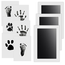 Nabance Baby Hand and Footprint Kit, 3 Inkless Print Pads, 6 Imprint Cards