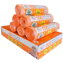 600 TidyZ Extra Large Disposable Nappy Bags. With Tie Handles. Made with a minimum of 30% Recycled Plastic. On a roll for Safety. Suitable for babies