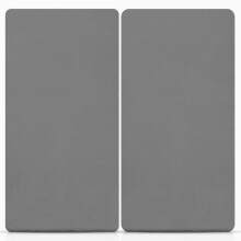 Sasma Home - 2 x Cot Fitted Sheets 120x60cm - 100% Cotton, Soft breathable baby cot sheets (Gray)