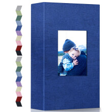 Popotop 6x4 Photo Album 300 Pockets, Linen Cover with Display Window, Slip in Picture Album for Wedding, Family Memories, Baby, Anniversary & Vacatio
