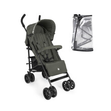 Hauck Fold N Care, Olive - Lightweight Umbrella Pushchair with Raincover from 6 Months to 22 kg, Lie Flat, Compact Fold, Sun Canopy UPF 50+, EVA Whee
