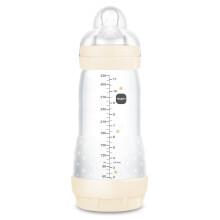 MAM Easy Start Anti-Colic A125 Bottle, Patented Anti-Colic with Teat 3 Made of SkinSoftTM Ultra-Soft Silicone for Babies from 4 Months, 320 ml, Neutr