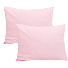 Baby Toddler Pillowcase, Plain Cot Bed Pillow Pair Cases 40 x 60cm, 2 Pack 100% Cotton Soft Pillow Cover for Boys & Girls Bedding, Kids Travel Pillow
