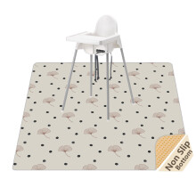 Splash Mat for Under High Chair, Waterproof Washable Highchair Splat Mat