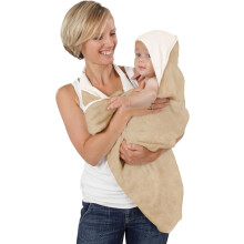 Cuddledry Hands Free Baby Bath Towel | Luxuriously Soft Bamboo & Cotton Hooded Baby Towel | Apron Towel for Safe Babies Bathtime | Perfect Newborn Gi