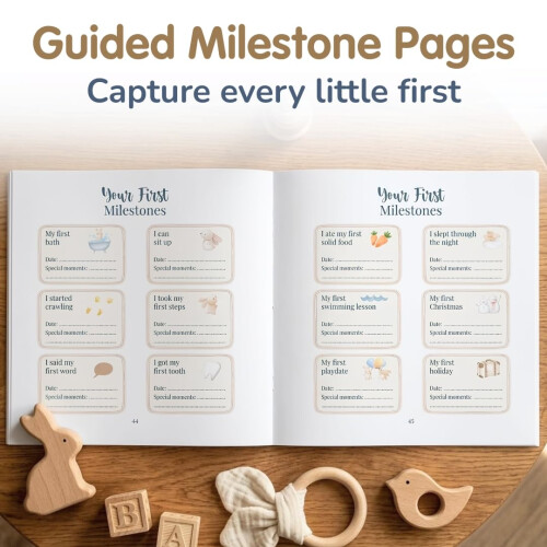 Tiny Trees Baby Memory Book | First Year Journal & Record Book 1