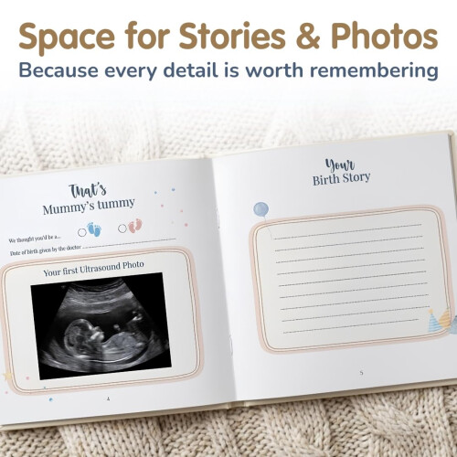 Tiny Trees Baby Memory Book | First Year Journal & Record Book 2
