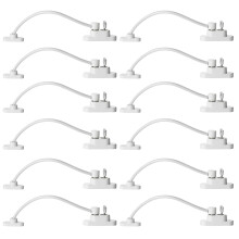 12pcs Window Door Restrictor Security Lock, Child Baby Security Wire Cable with Screws Keys, Self Adhesive for UPVC No Drilling Window Locks, Pet Chi