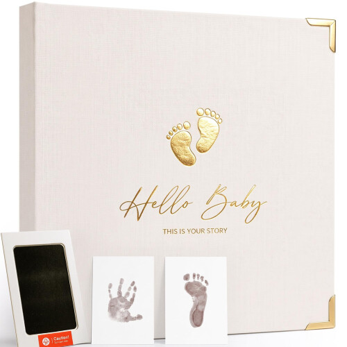 Hello Baby Memory Book, Milestone Record Journal & Scrapbook from Birth
