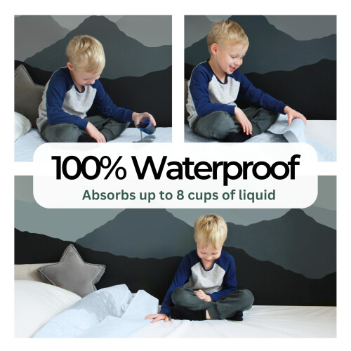 Hygge Sheets Blue Bamboo Organic Potty Training Bed Pads Washable 1