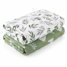 GSrenyu 2 Pcs Large Muslin Cloths For Baby Swaddling, Burping, Nursing