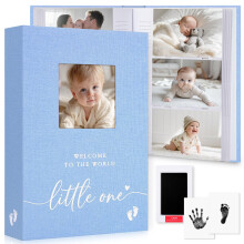 EARLY MINDS Baby Photo Album for 300 Photos (6x4 in) Linen Slip-in Album
