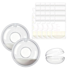 HAGOT 2PCS 60ml Silicone Breast Milk Collector Shells, Leak-Protection Milk Saver for Breastfeeding, Soft Reusable Breast Shells, BPA Free Milks Coll