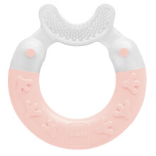 MAM Bite & Brush | Sensory Teething Toys | Suitable for 3+ Months | Soothes Painful Gums | Easy-to-Hold Ring Handle | BPA- and BPS-Free | Purple