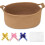 COMSE Empty Small Gift Basket with Bag and Ribbons, Solid Camel 1