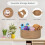 COMSE Empty Small Gift Basket with Bag and Ribbons, Solid Camel 3