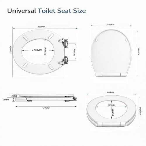 18'' Wood Finish MDF Toilet Seat 1