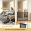 Retractable Pet Gate,110 x 72 cm,No-Drill Mesh Barrier 3