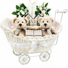 Pram Gift Storage Hamper Empty Basket for New Born Baby Boy/Girl