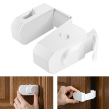 The Snap-On Door Lock, PET Child Locks for 36MM Thick Doors, No Tools or Adhesives Required, Proof Doors Lock Front Door, Simple Install, Home Safety