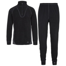 (XXS, Black X) Trespass Unisex Thermal Base Layer Set - Thriller