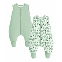 WYTbaby 2 Pack Sleeping Bag with Legs 1.5 Tog 100% Cotton