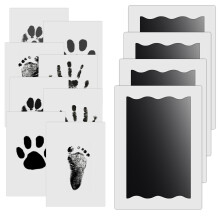 Nabance Baby Hand and Footprint Kit, 4 Inkless Print Pads, 8 Imprint Cards