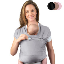 Trekki Pocket Wrap Baby Sling Carrier, Newborn to Toddler, Grey