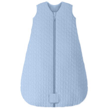 Unnivoll Baby Sleeping Bag 2.5 Tog 18-24 Months 100% Cotton Winter Sleeping Bag Baby 2-Way Zipper Quilted Sleep Sack for Newbron Infant Warm Soft Blu