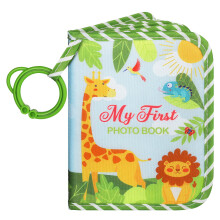 Lanpn Baby Photo Album Holds 17 6x4 Pictures, My First Soft Cloth Family Photo Book with Name Card Name Tag Stickers, Fabric Kid Memory Keepsake Gift