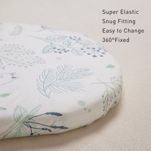 GLLQUEN 4 Pack Moses Basket Fitted Sheets 81x41 cm Pram Microfiber OEKO-TEX 2