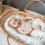 GLLQUEN 4 Pack Moses Basket Fitted Sheets 81x41 cm Pram Microfiber OEKO-TEX 5