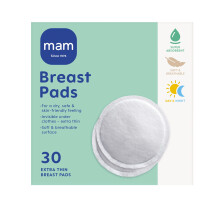 MAM Breast Pads, 30 Pack, Discreet & Highly Absorbent