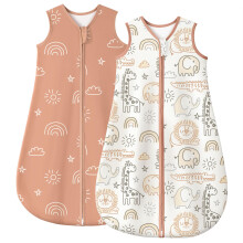 Yoofoss Baby Sleeping Bag 1.0 Tog - 12-18 Months 2 Pack Sleeping Bag Baby 100% Organic Cotton Sleep Sack for Newbron Infant Toddler Warm Soft