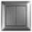 Interruttore Doppio Con Cornice Oste Jnh007-w Grey 1