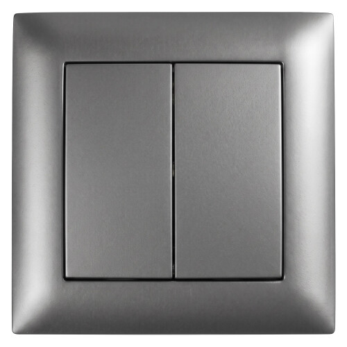 Interruttore Doppio Con Cornice Oste Jnh007-w Grey