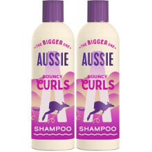 Aussie Bouncy Curls Shampoo 600ml. Gentle Cleansing and Moisture for Waves, Curls and Coils with 48H Anti-Frizz Effect. Infused with Australian White