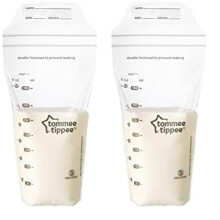 Tommee Tippee Closer to Nature Breast Milk Storage Bags, Pre-Sterilised Stand-Up Pouches, Secure Double Seal, Single Use, 350ml Capacity, Pack of 72