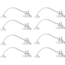 Keyohome Pack of 8 Window Restrictor Locks Child Safety Window Locks for UPVC Windows, Baby Security Window Restrictors with Screws Keys, Door Window